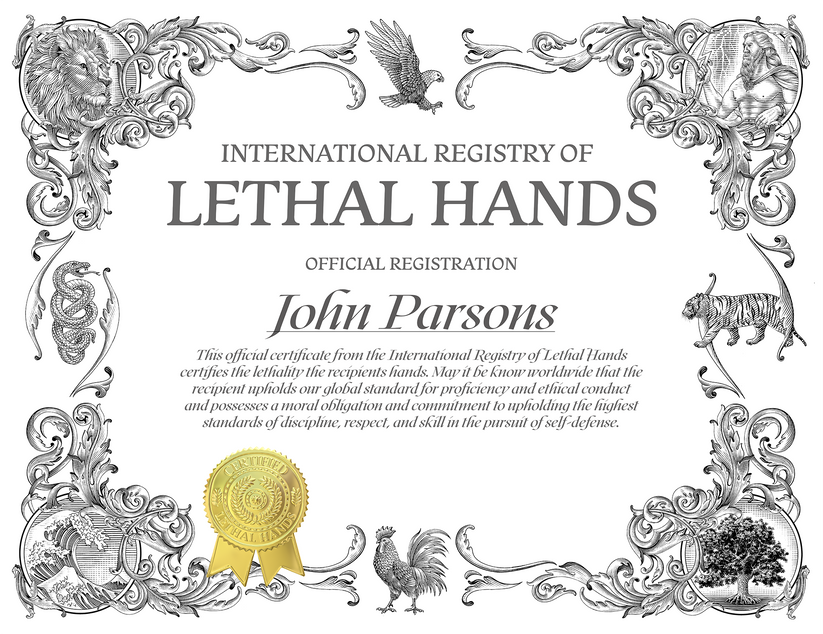 Register Your Hands as Lethal Weapons International Registry of